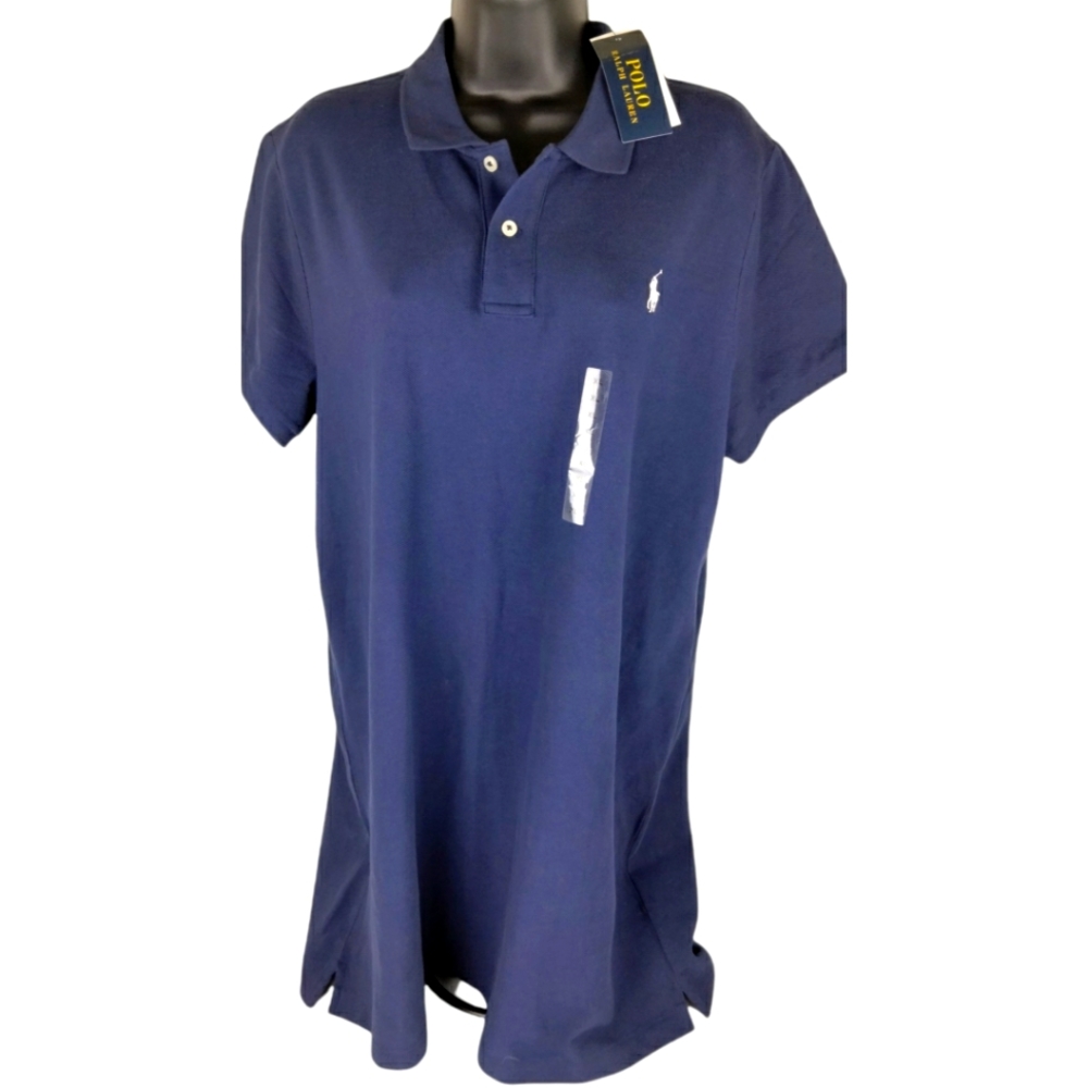 NWT Woman XL Polo Ralph Lauren Dress Navy blue w/ white logo on front.